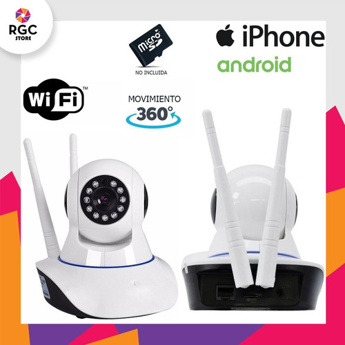 Pack X2 Camara Inalambrica Motorizada Sensor Movimiento 360