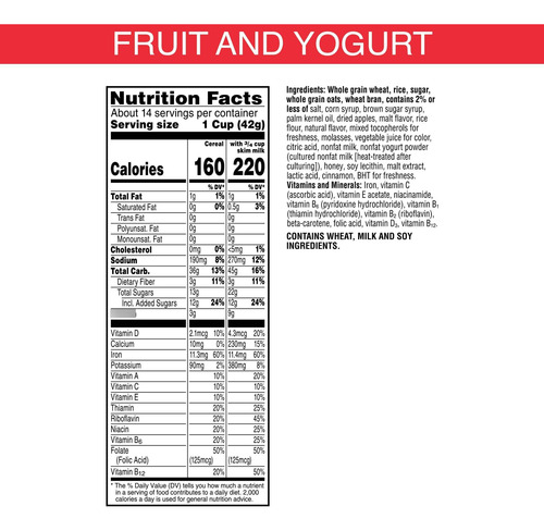 Cereal De Desayuno Special K Fibra Frutas Y Yogur 623g