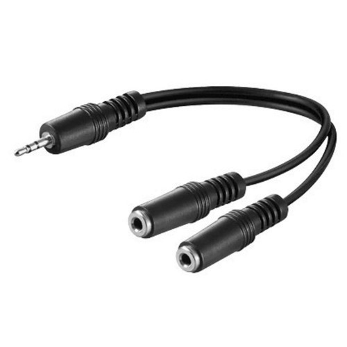 Cable Plug 3.5 A 2 Hembra  0.2mts Auxiliar Vcom