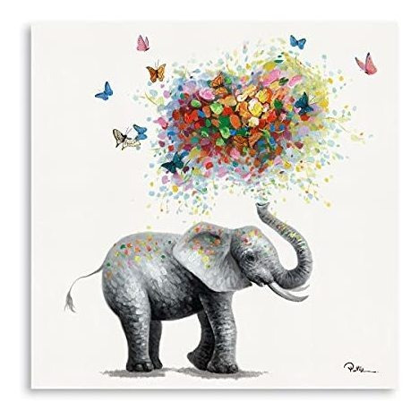 Yidepot Butterfly Elephant Wall Art Imprimir: Frp8x