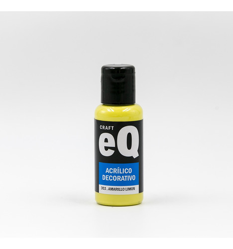 Pintura Acrilica Decorativa Eq Arte 50cc Óleo Amarillo Limón