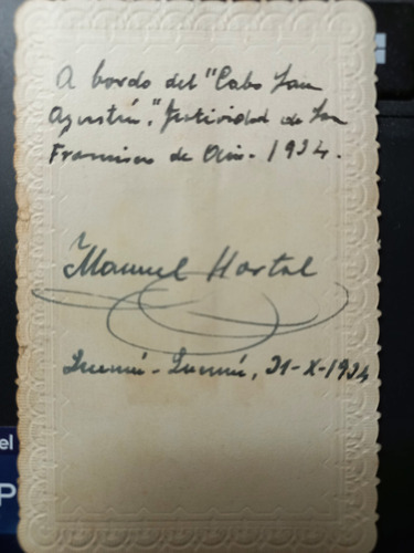 Tarjeta Memento Jerusalem Ex Olivis Gethsemani Dedicada 1924 (Usado)