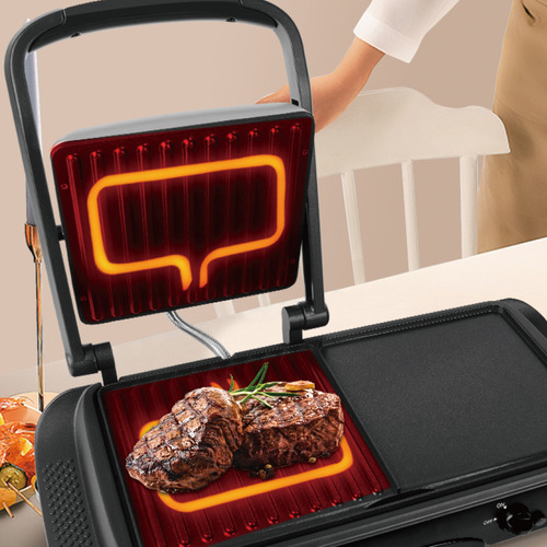 Plancha Asadera Parrilla 2 En 1 Eléctrica Portátil