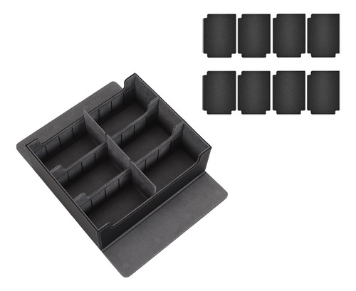 Caja De Baraja De Cartas Coleccionables, Estuche Negro Gris