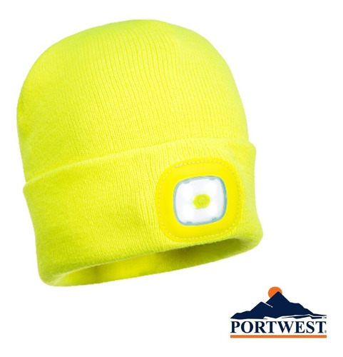 Beanie Con Doble Led Recargable Usb Portwest B028