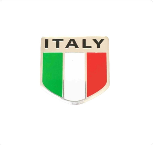Emblema Tipo Escudo Bandera Italia Auto Adhesivo Para Fiat