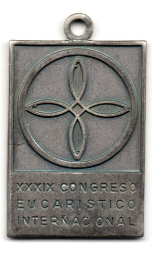 Medalla 39 Congreso Eucarístico Internacional Bogotá 1968