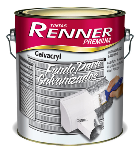 Pintura Fondo Renner P/acero Galvanizado Y Aluminio - 900 Ml