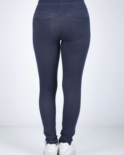 Calzas Tipo Jean Leggins Chupin Modeladoras Con Bolsillos