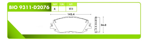 Balatas Delanteras Para Lexus Es350 2019-2021 Bio9311d2076 &