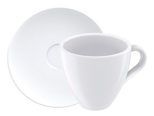 Xícara Com Pires Expresso 95ml Porcelana Tramontina Paola