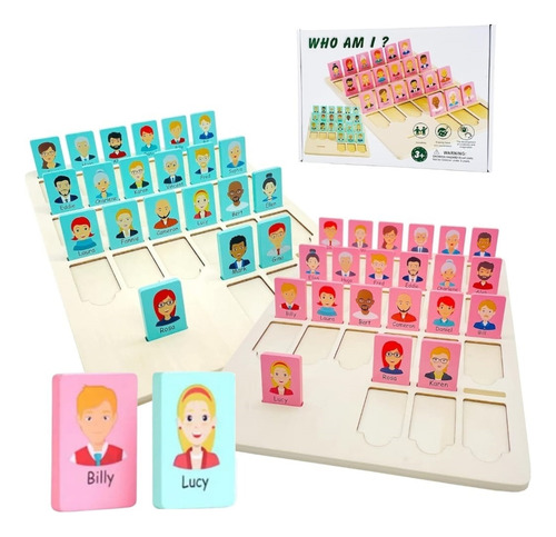 Juego Adivinar Quién Soy Juego De Mesa Juego Madera Niños