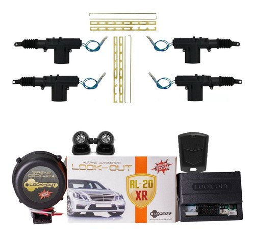 Alarme Bloqueador Automotivo Kit Trava 4p Al20xr 1 Controle