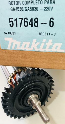 Rotor 220v P/ Esmerilhadeira Ga4530 Makita Original 517648-6