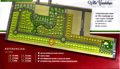 Imagen 6 de 6 de Se Vende Lote, 500m2 B° Villa Guadalupe, Maipú.