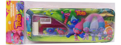 Cartuchera De Lata Con Ventana Trolls