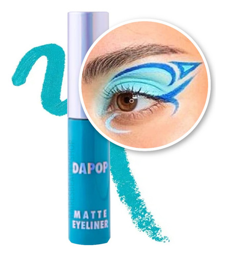 Delineador Liquido Mate Colores Para Ojos Con Pincel Dapop