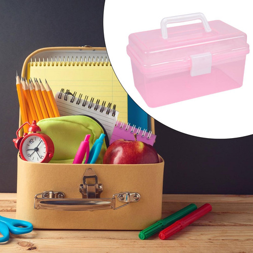 Caja De Almacenamiento De Herramientas Para Uñas, Con Asa,