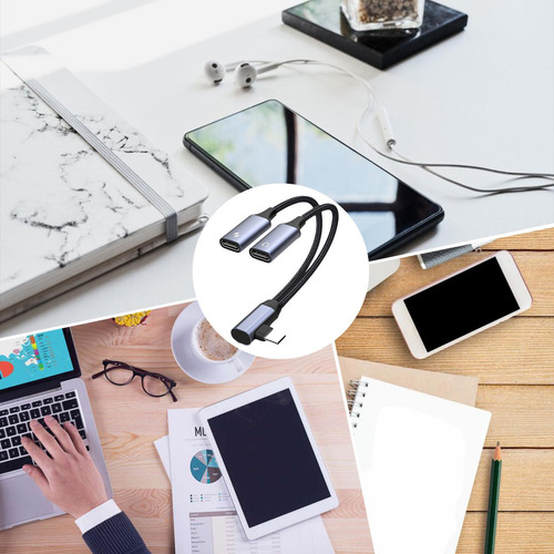 Divisor Tipo C Divisor Usb C Adaptador Doble Para Auriculare