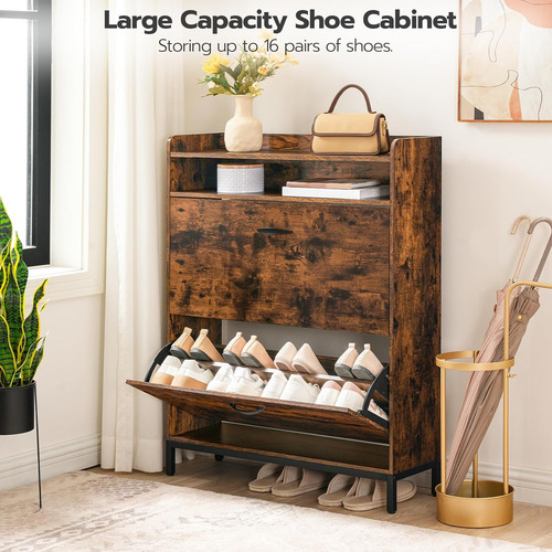 Gabinete De Almacenamiento De Zapatos Independiente, Con 2 C