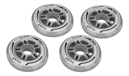 Set X4 Ruedas Silicona Tuxs Para Rollers 90 Mm 82a Repuestos