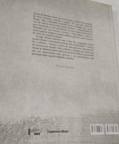 Livro Sonata Do Absoluto Trios Para Borges Poe E Machado Eduardo Seincman (Usado)