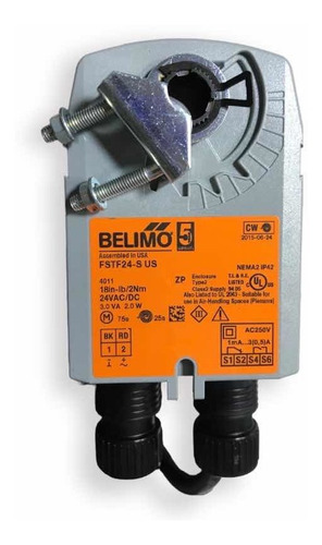 Atuador Amortecedor De Incêndio E Fumaça Belimo Fstf24-s