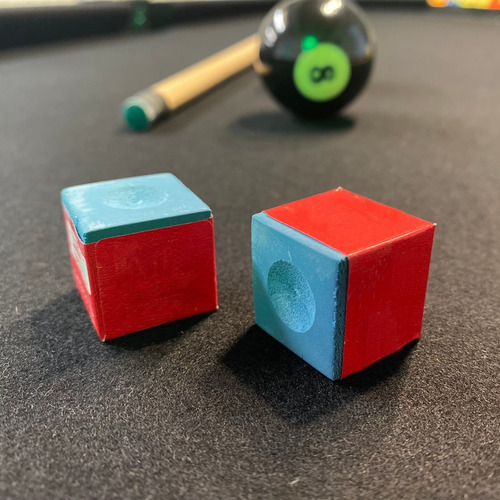 Imagen 4 de 5 de 10 Casquillos Para Taco De Billar + 10 Tizas Triangle Chalk