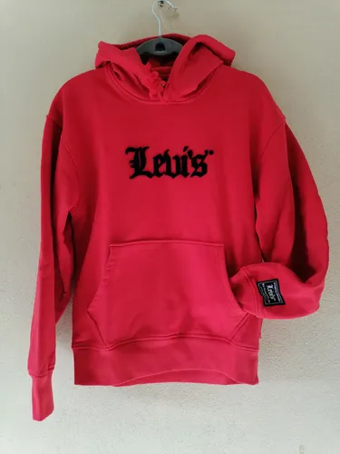 Levi's - Sudadera de hombre roja con capucha