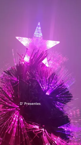 Luxo Criptografado Fibra Óptica Árvore De Natal Led Colorido