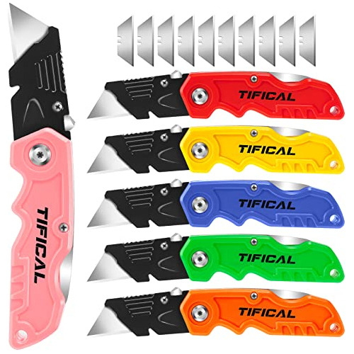 Tifical Cuchillo Utilitario Plegable, Paquete De 6, Cortador