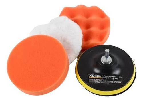 Set 6 Accesorios Borlas Esponjas Pulidoras Auto Adir 770