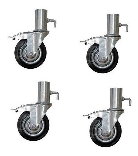 4 Ruedas Para Andamios Con Freno 160mm