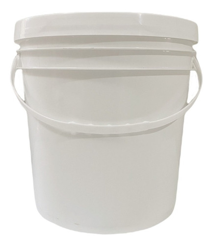 Balde Plastico 10 Ltrs Blanco Con Tapa Para Alimentos