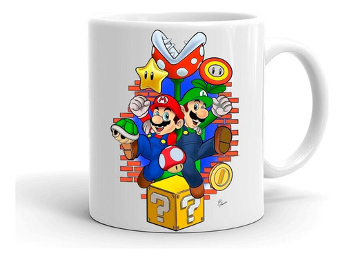 Taza/tazon/mug 30 Amigos Mario Y Luigi 