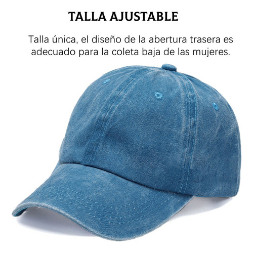 A, 4pz Gorra Béisbol Vintage Algodón Con Sólido Color