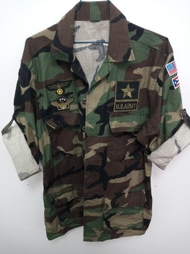 7k Camisa Militar Ejercito Camuflada Talla M Camisola (Usado)
