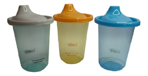 Set 3 Vasos Entrenamiento Bebe Kido Keep 300ml Colores 