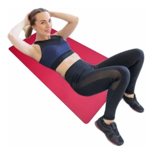 Colchonete Eva Tapete Yoga Academia Fitness Exercícios 20mm Cor Vermelho