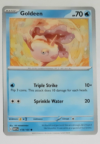 Carta Pokémon Tcg Scarlet & Violet 151 Goldeen Común 118 (Usado)