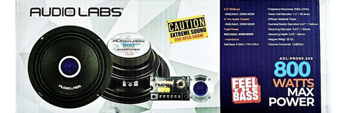 Set De Medios Rangos Audio Labs Adl-pro65.2os 6.5 800w Max C