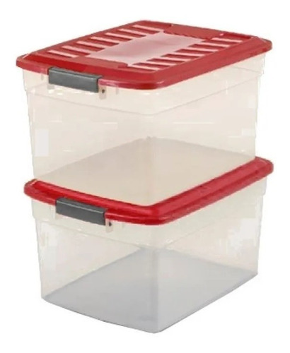 Pack X 2 Caja Plastica Apilable X 15 Lts Colombraro