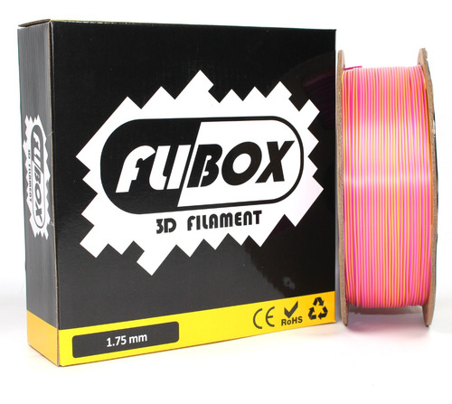 Filamento Pla Sedoso Dual Amarillo-morado 1.75mm 1kg Flibox