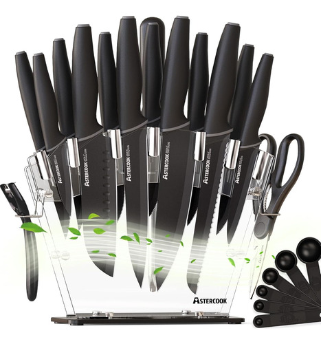 Juego De Cuchillos Astercook Con Bloque Y Afilador 22 Piezas