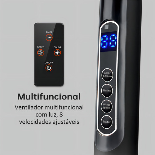 2 Ventiladores De Chão Com Controle Remoto De 16 Polegadas Domésticos Silenciosos 220V