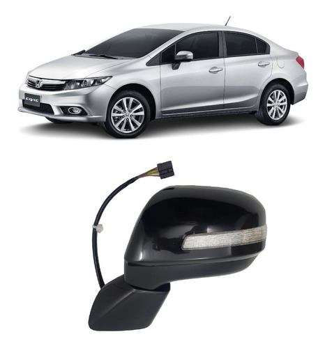 Espejo Exterior P/ Honda Civic 2012/2015 Electrico Con Giro