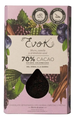 Barra De Chocolate 70% Frutos