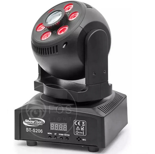 6x Mini Moving 2em1 88w Spot Led 40w Gobos + Wash 48w Dmx Dj