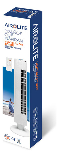 Ventilador Torre Blanco C/control Remoto Vt06r Airolite