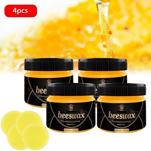 Kit De 4 Piezas De Cera De Abejas Para Pulir Muebles